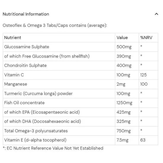 Health Aid Osteoflex & Omega-3 Capsules 60 Capsules
