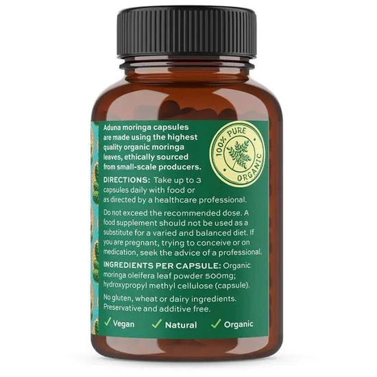 Aduna Organic Moringa Capsules 180 Capsules