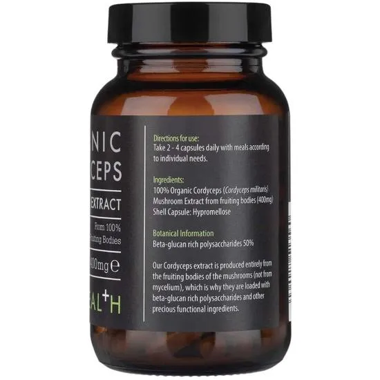 KIKI Health Organic Cordyceps Mushroom Extract 60 Vegicaps
