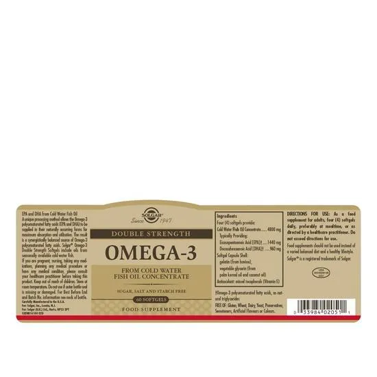 Solgar Omega-3 Double Strength Softgels 30 Softgels