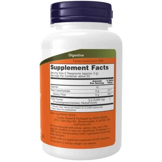 NOW Foods NutraFlora FOS Pure Powder 113g