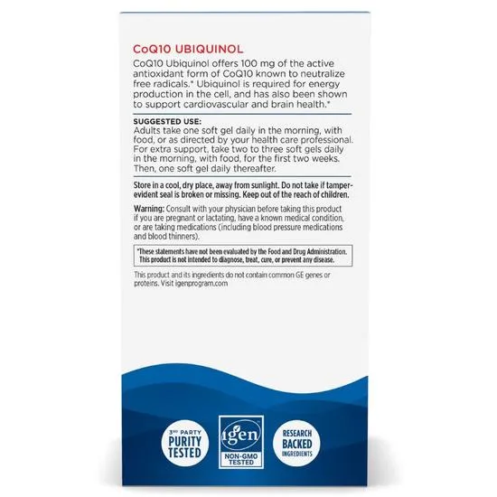 Nordic Naturals Nordic CoQ10 Ubiquinol 100mg Softgels 60 Softgels