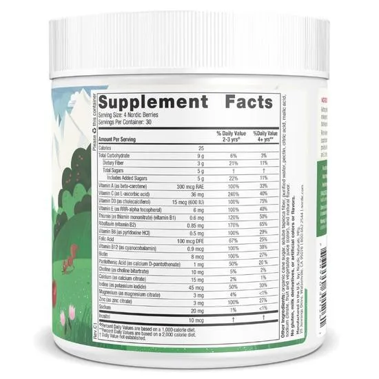 Nordic Naturals Nordic Berries Multivitamin Cherry Berry Gummies 120 Gummies