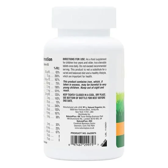 Nature's Plus Natures Plus Animal Parade Multivitamin Orange Chewables 90 Chewables