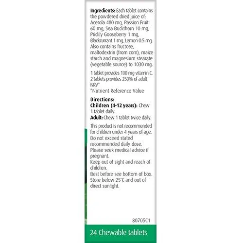 A.Vogel Nature-C For Kids Chewable Tablets 24 Tablets