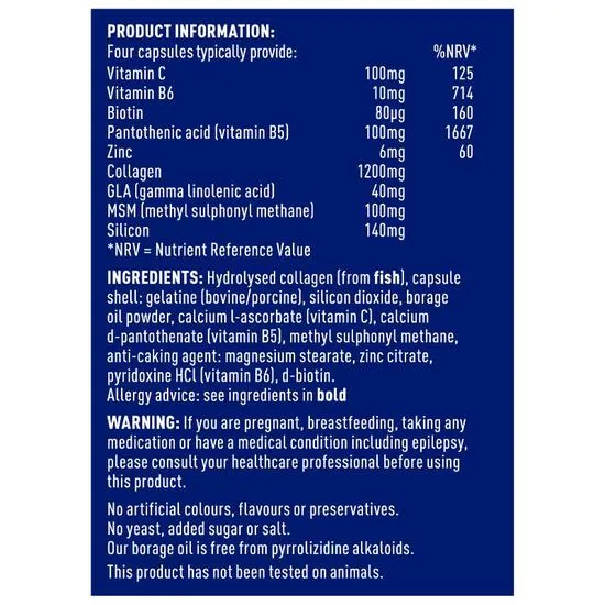 Higher Nature Nails & Hair Vegetable Capsules 120 Capsules