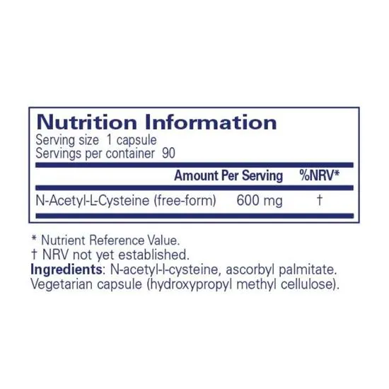 Pure Encapsulations NAC 600mg Capsules 90 Capsules
