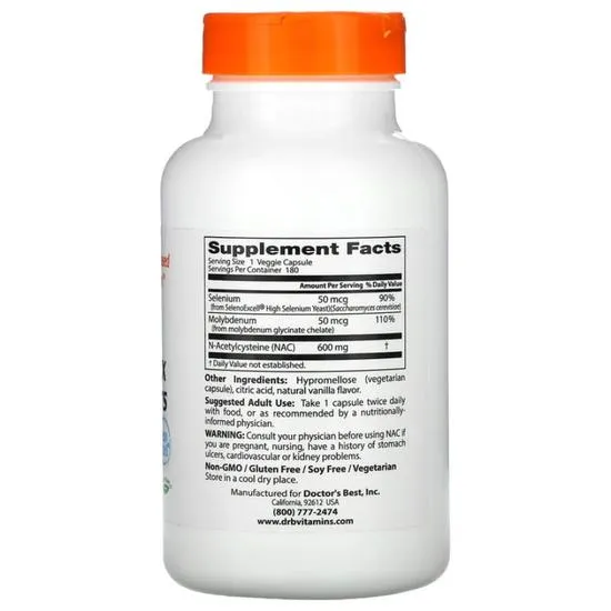 Doctor's Best NAC Detox Regulators Vegicaps 60 Vegicaps