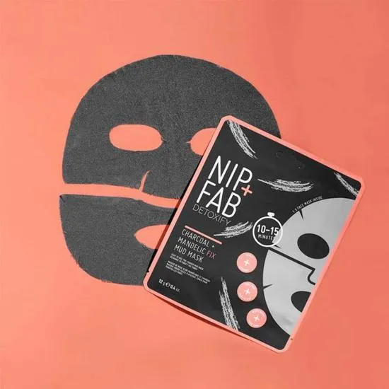 NIP+FAB Charcoal + Mandelic Acid Fix Mud Sheet Mask x 1
