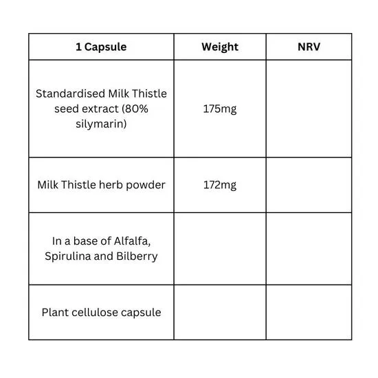 Viridian Milk Thistle Herb/Seed Extract Veg Caps 30 Capsules