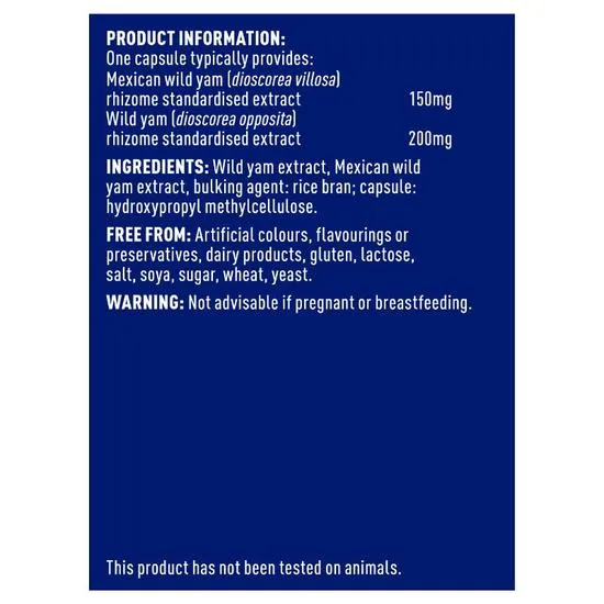 Higher Nature Mexican Yam Concentrated Extract Veg Capsules 90 Capsules