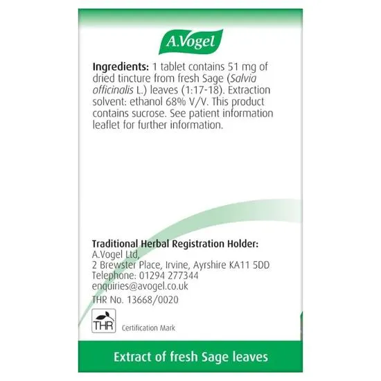 A.Vogel Menoforce Sage Tablets 30 Tablets
