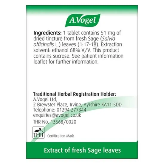 A.Vogel Menoforce Sage Tablets 30 Tablets