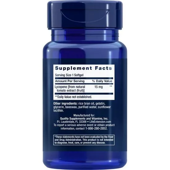 Life Extension Mega Lycopene 15mg Softgels 90 Softgels