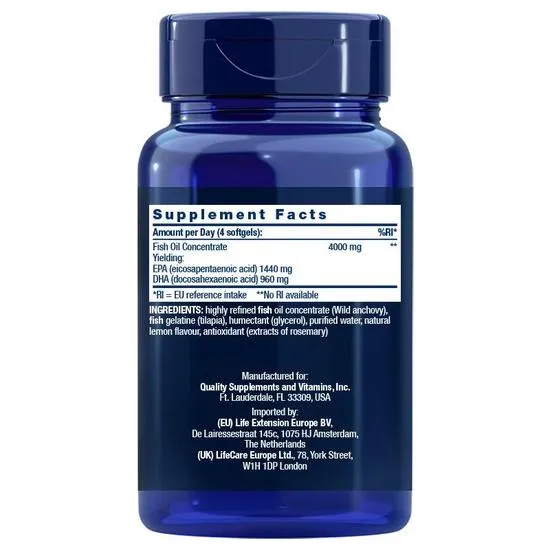 Life Extension Mega EPA/DHA Softgels 120 Softgels