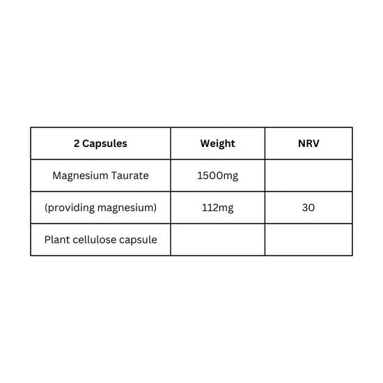Viridian Magnesium Taurate Capsules 30 Capsules
