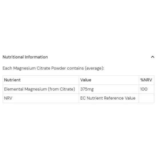 Health Aid Magnesium Citrate Powder 200g