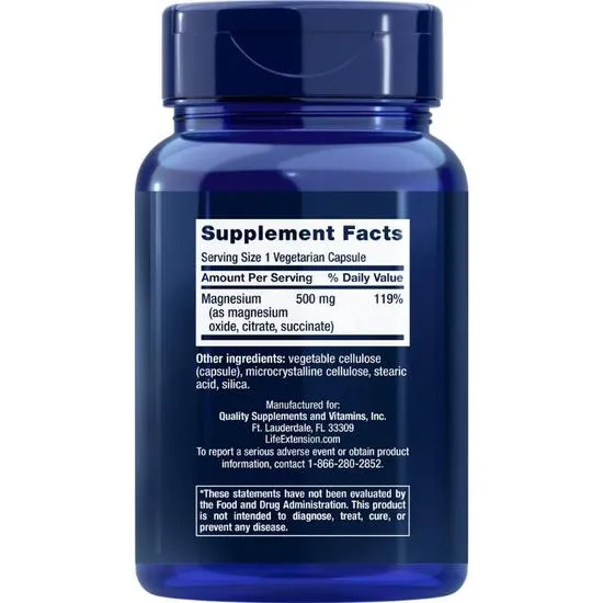 Life Extension Magnesium 500mg Vegicaps 100 Vegicaps
