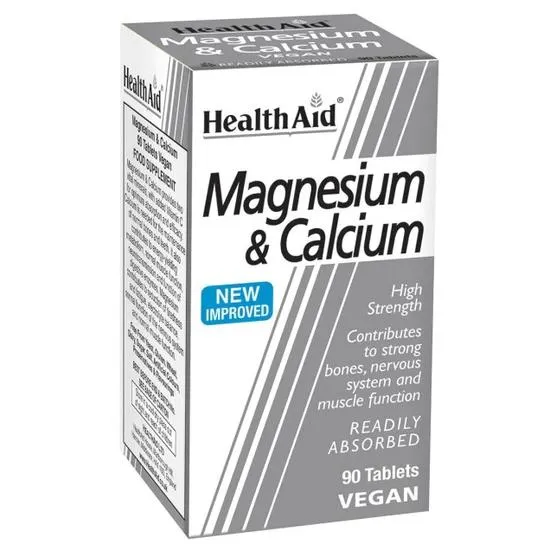 Health Aid Magnesium + Calcium Tablets 90 Tablets