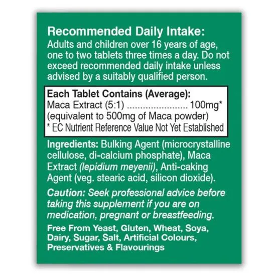 Health Aid Maca 500mg 60 Tablets