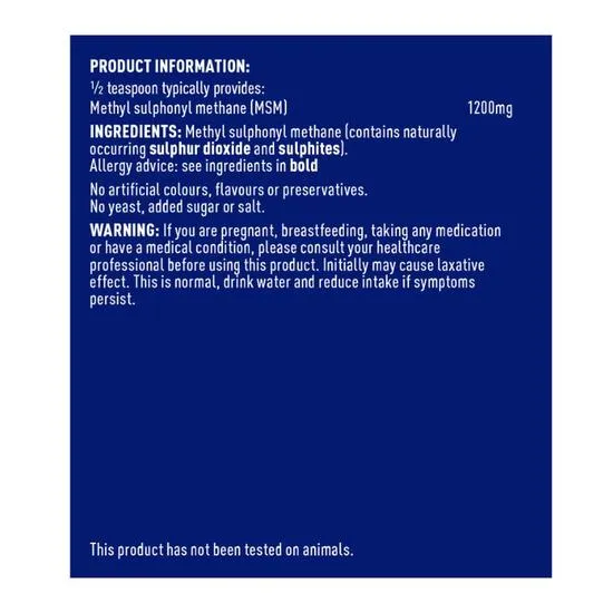 Higher Nature MSM Powder 200g