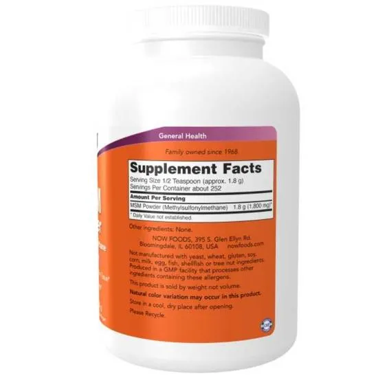 NOW Foods MSM Methylsulphonylmethane Powder 227g