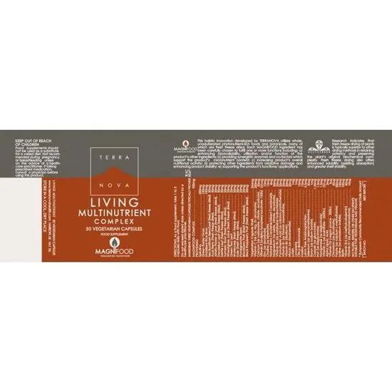 Terranova Living Multinutrient Complex Vegicaps 50 Vegicaps