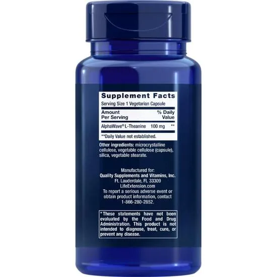 Life Extension L-Theanine 100mg Vegicaps 60 Vegicaps
