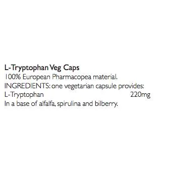 Viridian L-Tryptophan 220mg Veg Caps 30 Capsules