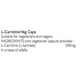 Viridian L-Carnitine 500mg Capsules 30 Capsules