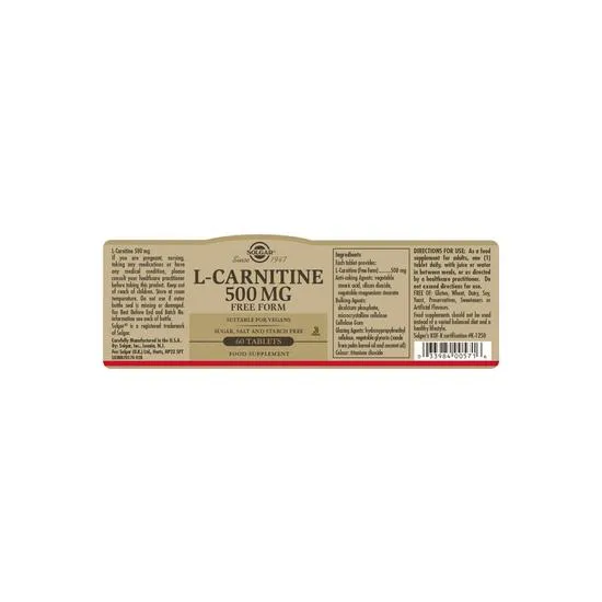 Solgar L-Carnitine 500mg Tablets 30 Tablets