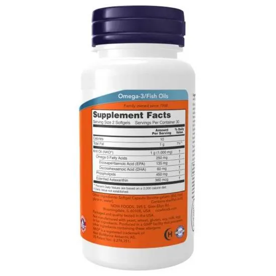 NOW Foods Krill Oil 500mg Softgels 60 Softgels