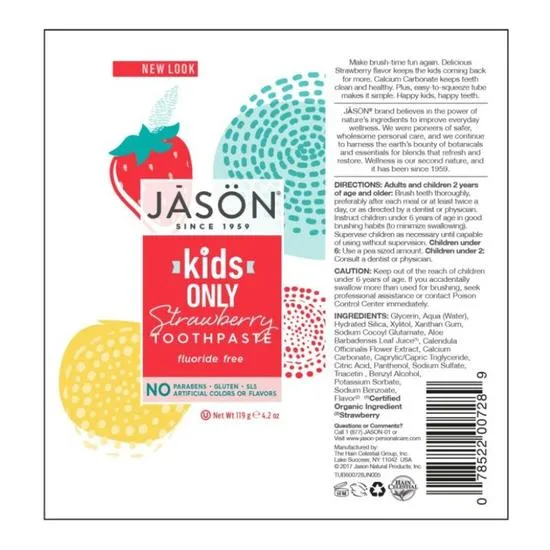 JASON Kids Strawberry Toothpaste 119g
