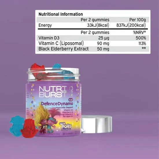 Nutriburst Kids Defence Dynamo Gummies 60 Gummies