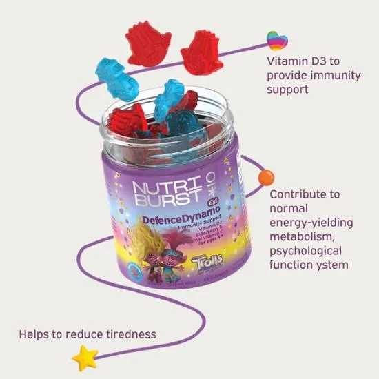 Nutriburst Kids Defence Dynamo Gummies 60 Gummies