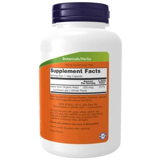 NOW Foods Kelp 325mcg Capsules 250 Capsules