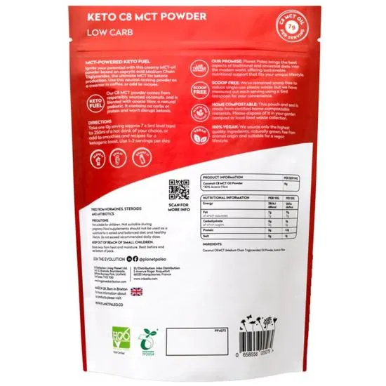 Planet Paleo Keto C8 MCT Powder 220g