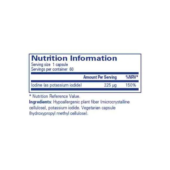 Pure Encapsulations Iodine Potassium Iodide Capsules 60 Capsules