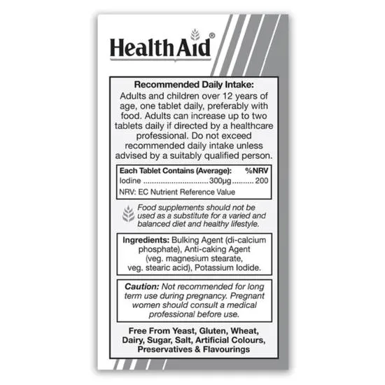 Health Aid Iodine 300ug Tablets 60 Tablets