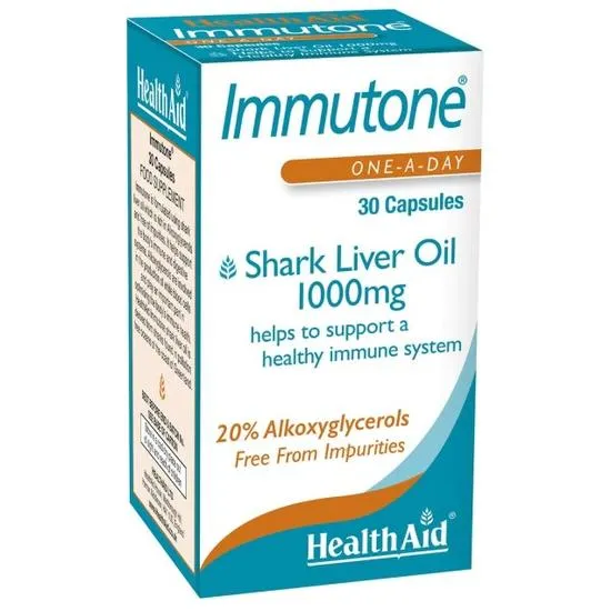 Health Aid Immutone Shark Liver Oil 1000mg 30 Capsules