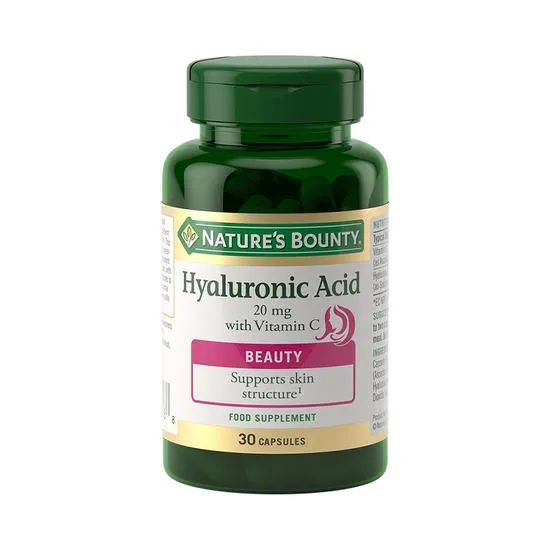 Nature's Bounty Hyaluronic Acid 20mg With Vitamin C 30 Capsules