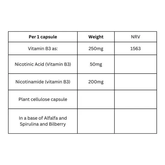 Viridian High Potency Vitamin B3 Capsules 30 Capsules