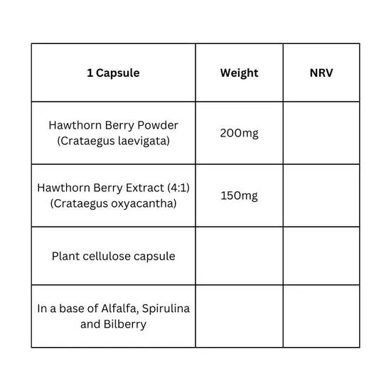 Viridian Hawthorn Berry Veg Capsules 60 Capsules
