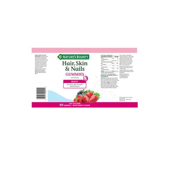 Nature's Bounty Hair, Skin & Nails Gummies 60 Gummies
