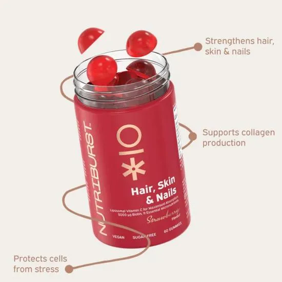 Nutriburst Hair Skin & Nails Gummies 60 Gummies