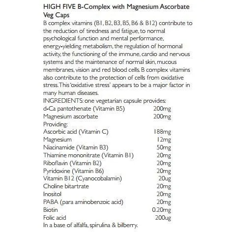 Viridian HIGH FIVE Multivitamin & Mineral Formula 30 Capsules