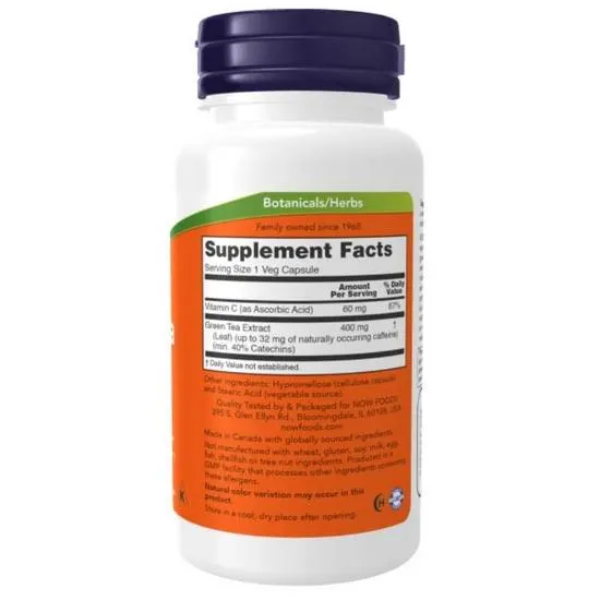 NOW Foods Green Tea Extract 400mg Capsules 100 Capsules