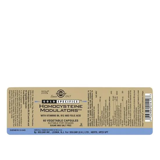 Solgar Gold Specifics Homocysteine Modulators Vegicaps 60 Vegicaps