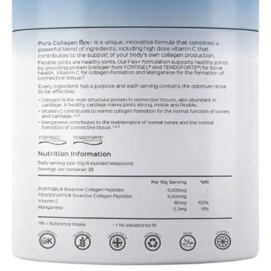 Pura Collagen Flex+ Advanced Collagen PLUS Formula 120g