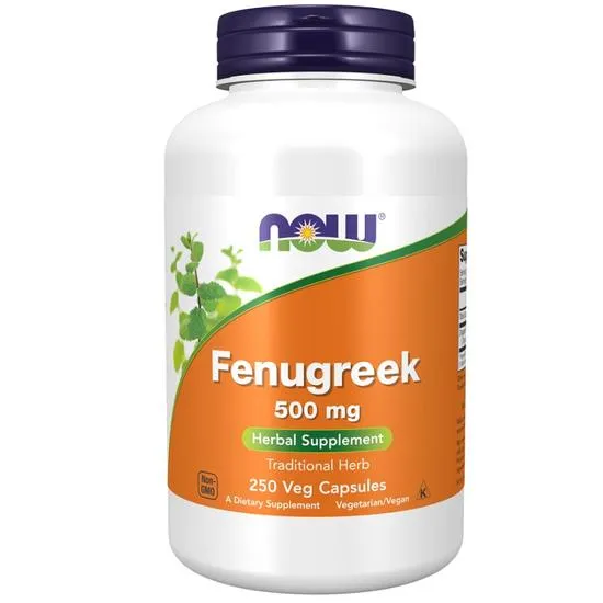 NOW Foods Fenugreek 500mg Capsules 100 Capsules